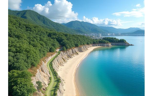 須磨海岸の改善プロジェクトのビフォーアフター比較画像