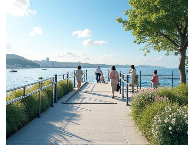 改修後のポートアイランド南公園水辺アクセス